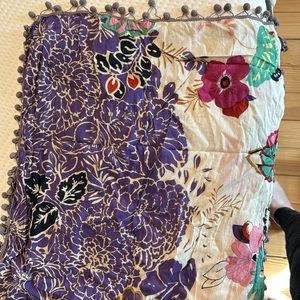 Light pom pom scarf perfect for spring